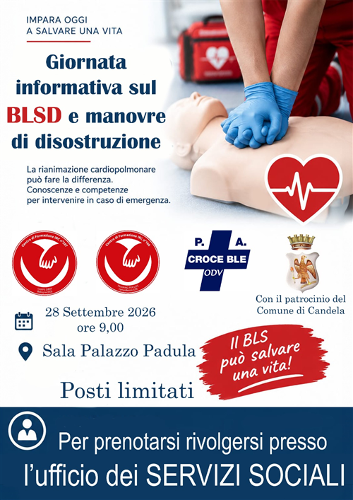 Avviso - Giornata informativa sul BLSD e manovre di disostruzione